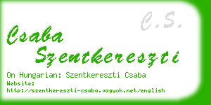 csaba szentkereszti business card